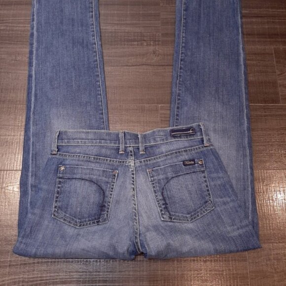 Fidelity Rocco Straight Jeans Blue Opal Vintage Wash Slim Stretch Denim Size 24 - Picture 9 of 14